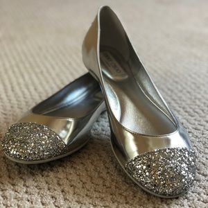 jimmy choo • NWT silver ballet flat
